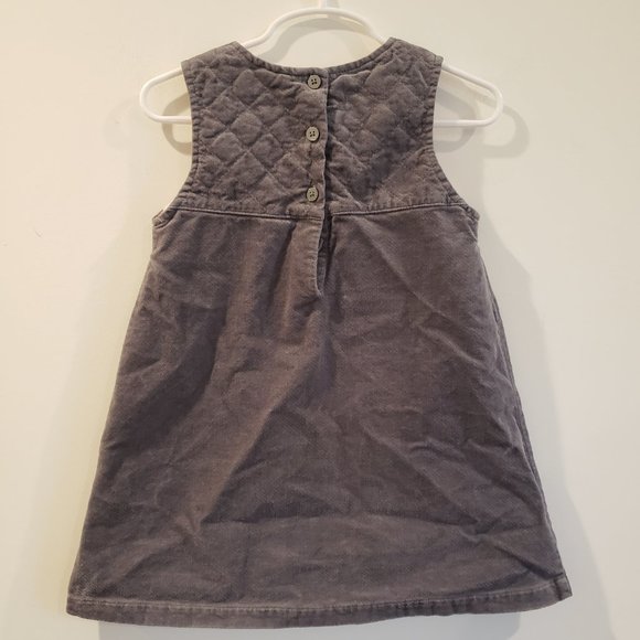 Gymboree Poodle Dress 1950s Style Skirt Grey Corduroy Pink Ribbon Size 3T - Picture 6 of 6